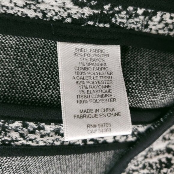 REBECCA TAYLOR Open Front Blazer Black White Snake Print Peplum Back SMALL? - Picture 9 of 10